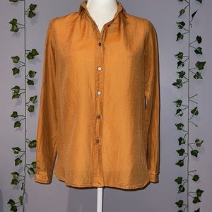 Women’s Pomandère Long Sleeve Button Down Blouse Size 6